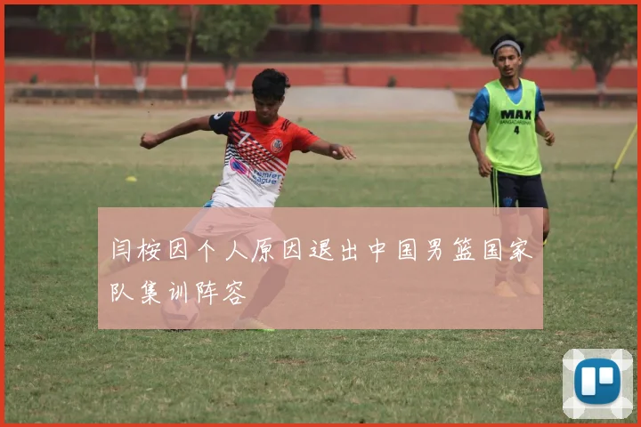 闫桉因个人原因退出中国男篮国家队集训阵容