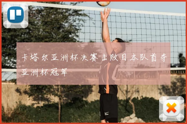 卡塔尔亚洲杯决赛击败日本队首夺亚洲杯冠军